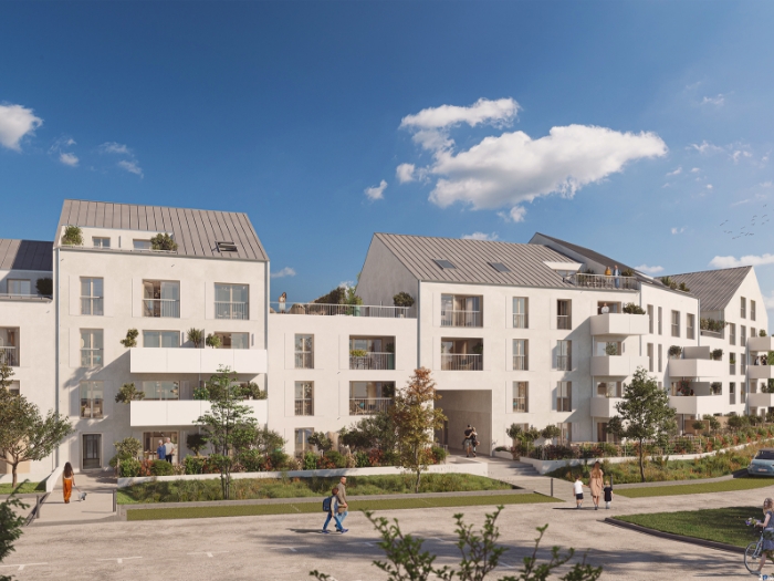 Plan 3D résidence Cécila de côté 