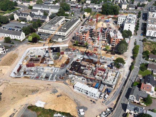 Construction de la résidence des Dames - Travaux en cours sur le chantier