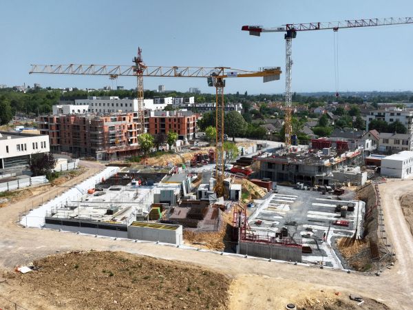 Construction de la résidence des Dames - Travaux en cours sur le chantier