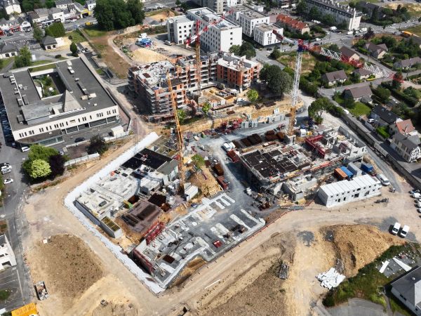 Construction de la résidence des Dames - Travaux en cours sur le chantier