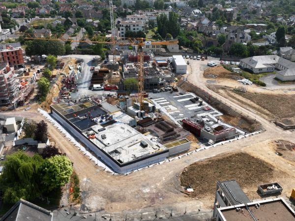 Construction de la résidence des Dames - Travaux en cours sur le chantier